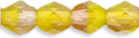 Fire-Polish 4mm : HurriCane Glass - Amethyst/Milky Yellow
