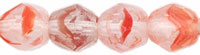 Fire-Polish 6mm : HurriCane Glass - Peach/Crystal