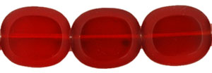 Oval Window Beads 14 x 12mm : Siam Ruby