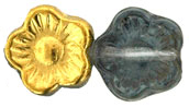 Flowers 10 x 10mm : Gold 1/2