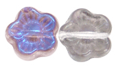 Flowers 10 x 10mm : Luster Blue Iris - Crystal