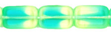 Polished Rectangles 12 x 8mm : Green/Blue