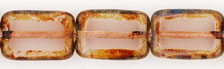 Polished Rectangles 12 x 8mm : Lt Amethyst - Picasso