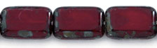 Polished Rectangles 12 x 8mm : Oxblood - Picasso