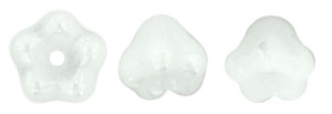 Baby Bell Flowers 6 x 4mm : Luster Iris - Opaque White