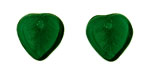 Heart Leaves 10 x 10mm : Green Emerald