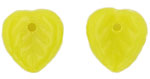 Heart Leaves 10 x 10mm : Chartreuse