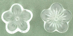 Large Flat Flowers 16 x 4mm : Crystal