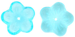 Large Flat Flowers 16 x 4mm : Aquamarine
