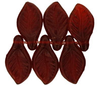 Mini Leaves 11 x 6mm : Siam Ruby