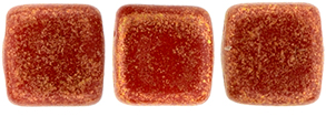 CzechMates Tile Bead 6mm : Red Antique Shimmer
