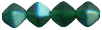 Bicone 6/6mm : Matte - Green Emerald AB