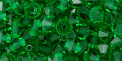 M.C. Beads 4 x 4mm - Bicone : Green Emerald