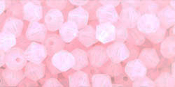 M.C. Beads 4 x 4mm - Bicone : Soft Opal Pink