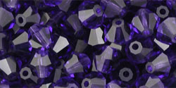 M.C. Beads 5 x 5mm - Bicone : Tanzanite