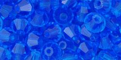 M.C. Beads 5 x 5mm - Bicone : Capri Blue