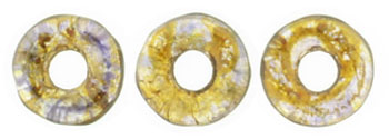 Ring Bead 4 x 1mm : Luster - Transparent Gold/Smokey Topaz