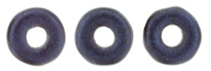Ring Bead 1/4mm Tube 2.5" : Metallic Suede - Dk Blue