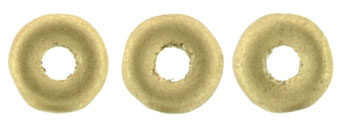 Ring Bead 1/4mm Tube 2.5" : Matte - Metallic Flax
