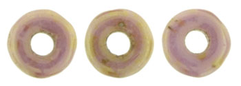 Ring Bead 4 x 1mm : Luster - Opaque Rose/Gold Topaz