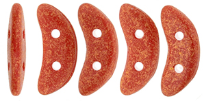 CzechMates Crescent 10 x 3mm Tube 2.5" : Red Antique Shimmer