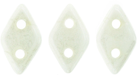 CzechMates Diamond 6.5 x 4mm Tube 2.5" : Luster - Opaque White