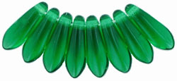 Dagger 10 x 3mm : Green Emerald