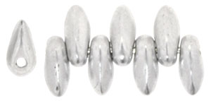 Mini Dagger Beads 6 x 2.5mm : Silver