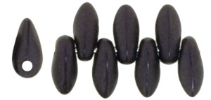 Mini Dagger Beads 2.5/6mm Tube 2.5" : Metallic Suede - Dk Plum