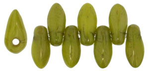 Mini Dagger Beads 6 x 2.5mm : Silversheen - Chartreuse