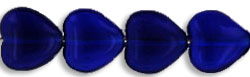 Heart Beads 10/10mm: Cobalt-(loose)