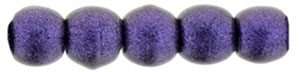 Round Beads 2mm : Metallic Suede - Purple