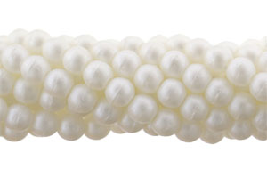 Glass Pearls 3mm : Matte - Snow