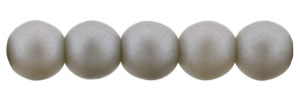 Glass Pearls 4mm : Matte - Silver