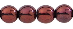 Round Beads 6mm : Luster - Metallic Amethyst