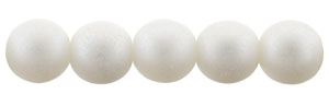 Glass Pearls 6mm : Matte - Snow