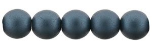 Glass Pearls 6mm : Matte - Steel Blue