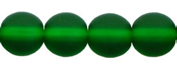 Round Beads 6mm : Matte - Green Emerald