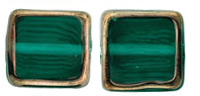 Stained Glass Squares 14 x 13mm: Emerald