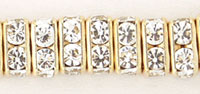 Rhinestone Squaredelles 6mm : Gold - Crystal
