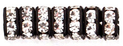 Rhinestone Squaredelles 4.5mm : Black - Crystal