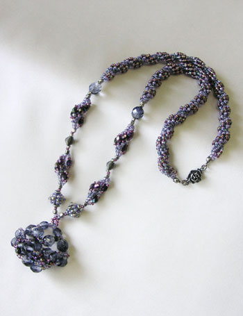 Bead Artistry Kits : Spiral Rope Stitch Necklace - Purple