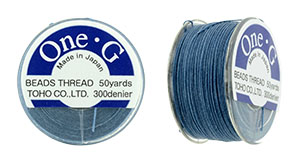 TOHO One-G Thread 50 Yard Spool : Blue
