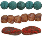 Stone Picasso Pressed Beads