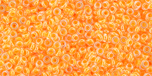 TOHO Demi Round 11/0 2.2mm Tube 2.5" : Luminous Neon Tangerine