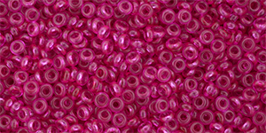 TOHO Demi Round 11/0 2.2mm : HYBRID ColorTrends: Transparent - Pink Yarrow
