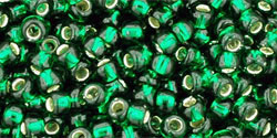 TOHO Round 8/0 Tube 2.5" : Silver-Lined Green Emerald