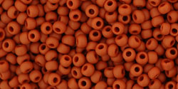 TOHO Round 11/0 Tube 5.5" : Opaque-Frosted Terra Cotta